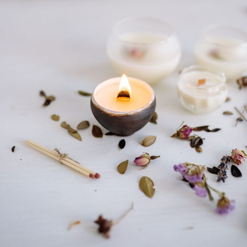 Vela aromática en cazuelita de barro